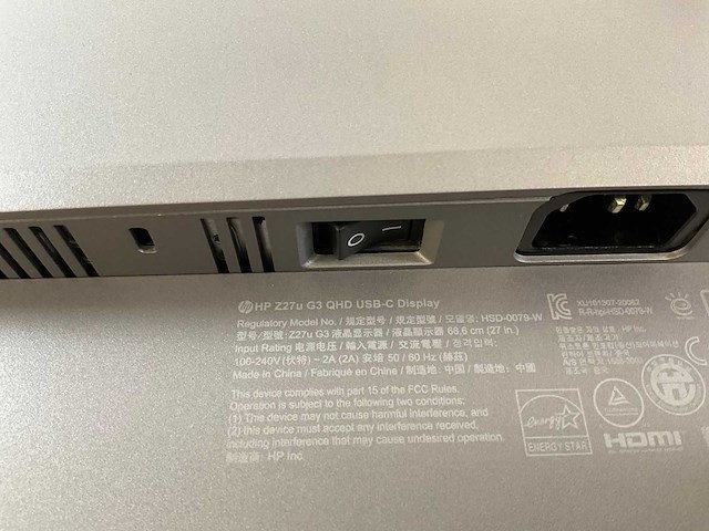Hp (z27u g3) 27”, 2560x1440 (qhd) ips monitor - afbeelding 6 van  7