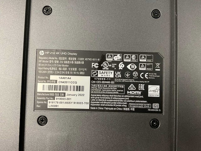Hp (z32 4k) 32”, 3840x2160 (uhd) ips monitor - afbeelding 6 van  6