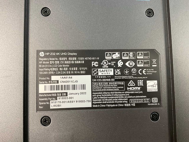 Hp (z32 4k) 32”, 3840x2160 (uhd) ips monitor - afbeelding 6 van  6