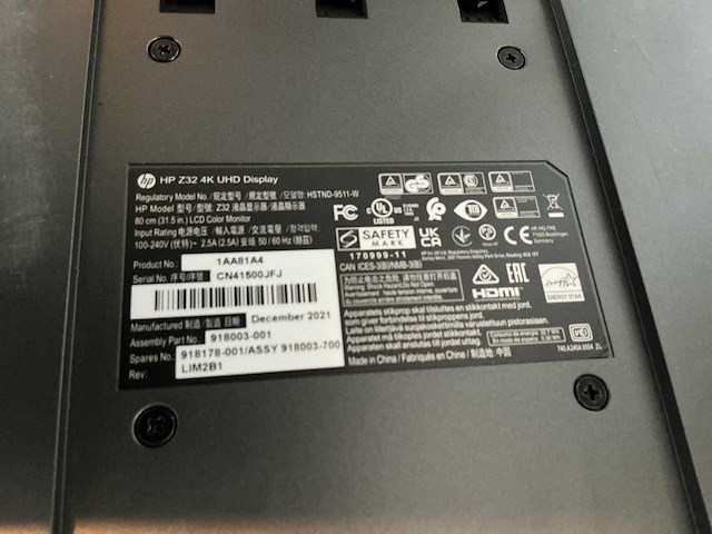 Hp z32 4k uhd display monitor - afbeelding 1 van  1