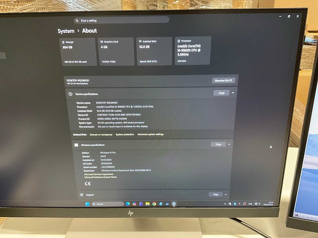 Hp z4 g4 desktop - afbeelding 4 van  5