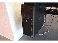 Hp z420 workstation intel xeon inside windows pro 7 oa desktop met samsung monitor - afbeelding 1 van  3