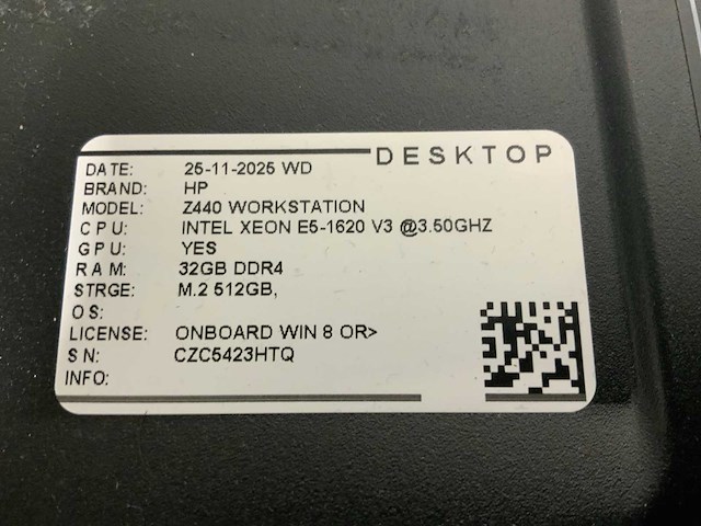 Hp z440 workstation desktop (2x) - afbeelding 6 van  7
