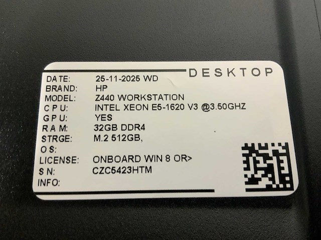 Hp z440 workstation desktop (2x) - afbeelding 7 van  7
