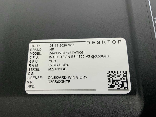 Hp z440 workstation desktop (2x) - afbeelding 6 van  7