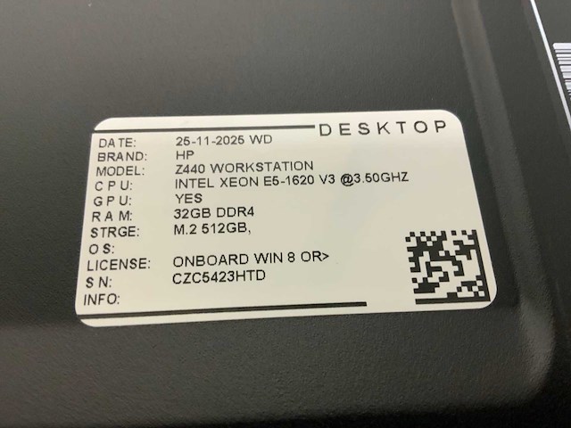 Hp z440 workstation desktop (2x) - afbeelding 7 van  7