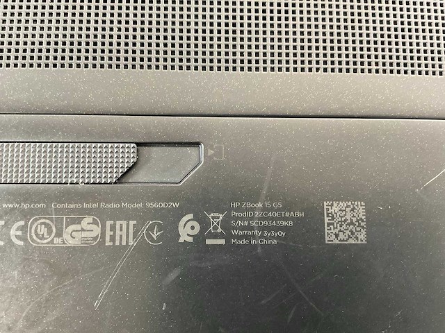 Hp zbook 15 g5 15,5”, core(tm) i7 8th gen, 16 gb ram, 256 gb nvme, nvidia quadro p2000 4 gb mobile workstation - afbeelding 7 van  7