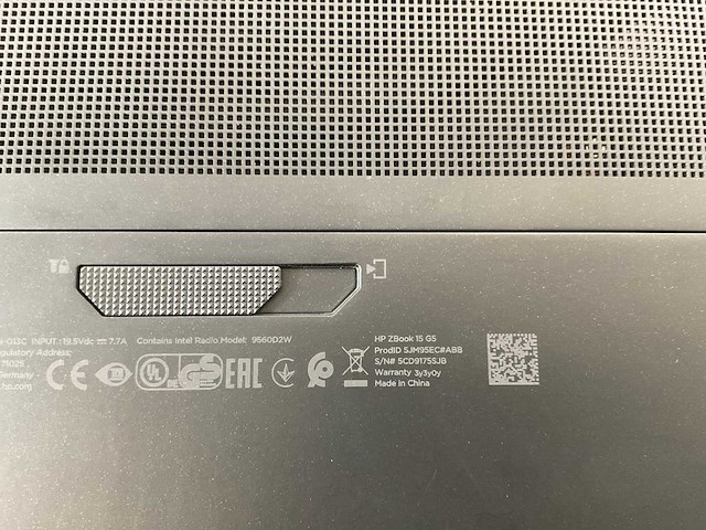 Hp zbook 15 g5 15,5”, core(tm) i7 8th gen, 32 gb ram, 1 tb nvme, nvidia quadro p2000 4 gb mobile workstation - afbeelding 7 van  7