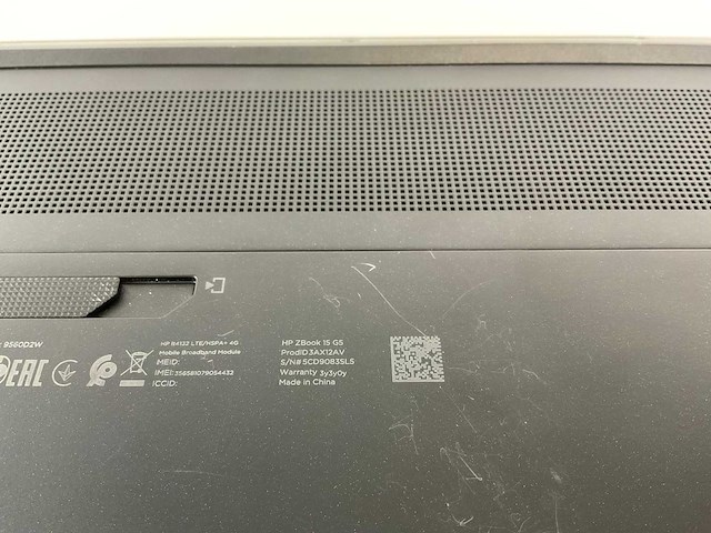 Hp zbook 15 g5 15.5”, core(tm) i7 8th gen, 32 gb ram, 1.5 tb nvme, 1 tb hdd, nvidia quadro p2000 4 gb mobile work station - afbeelding 7 van  7