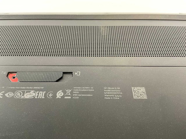 Hp zbook 15 g5 15.5”, core(tm) i7 8th gen, 32 gb ram, no hdd, nvidia quadro p2000 4 gb mobile work station - afbeelding 7 van  9