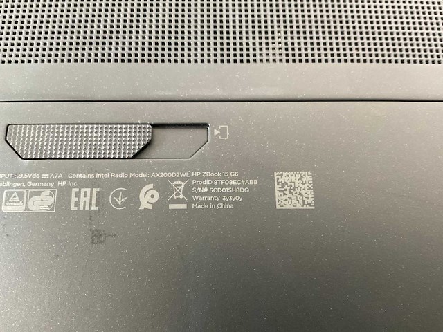 Hp zbook 15 g6 15.5”, core(tm) i9 9th gen, 64 gb ram, 1 tb nvme, nvidia quadro t2000 4 gb mobile workstation - afbeelding 7 van  7