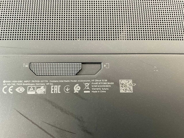 Hp zbook 15 g6 15.5”, core(tm) i9 9th gen, 64 gb ram, 1 tb nvme, nvidia quadro t2000 4 gb mobile workstation - afbeelding 7 van  7