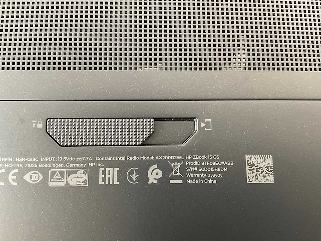 Hp zbook 15 g6 15.5”, core(tm) i9 9th gen, 64 gb ram, 1 tb nvme, nvidia quadro t2000 4 gb mobile workstation - afbeelding 7 van  7