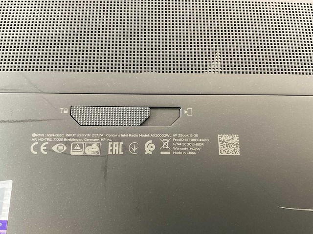 Hp zbook 15 g6 15.5”, core(tm) i9 9th gen, 64 gb ram, 1 tb nvme, nvidia quadro t2000 4 gb mobile workstation - afbeelding 7 van  7