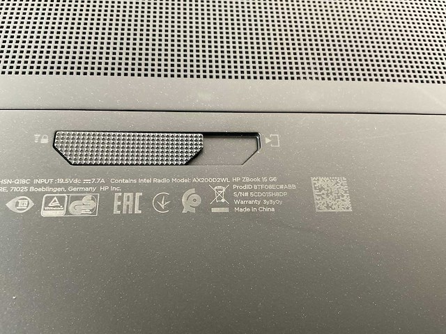 Hp zbook 15 g6 15.5”, core(tm) i9 9th gen, 64 gb ram, 1 tb nvme, nvidia quadro t2000 4 gb mobile workstation - afbeelding 7 van  7