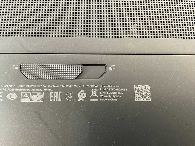 Hp zbook 15 g6 15.5”, core(tm) i9 9th gen, 64 gb ram, 1 tb nvme, nvidia quadro t2000 4 gb mobile workstation - afbeelding 7 van  7