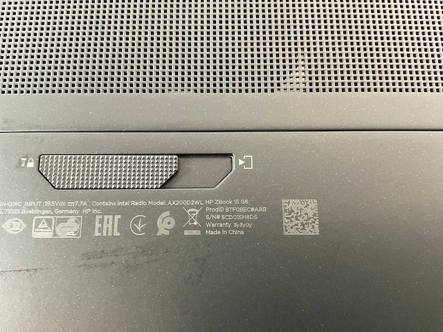 Hp zbook 15 g6 15.5”, core(tm) i9 9th gen, 64 gb ram, 512 gb nvme, nvidia quadro t2000 4 gb mobile workstation - afbeelding 7 van  7