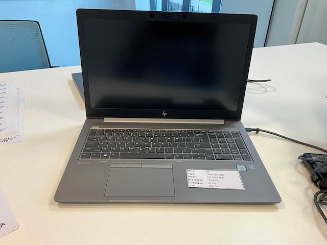 Hp zbook 15u g5 laptop - afbeelding 1 van  3