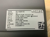 Hp zbook fury 15,6” g8 (i7) laptop - afbeelding 6 van  7