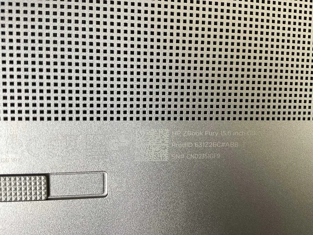 Hp zbook fury g8 15.5”, core(tm) i9 11th gen, 64 gb ram, 1 tb nvme, nvidia rtx a2000 4gb mobile workstation - afbeelding 7 van  7