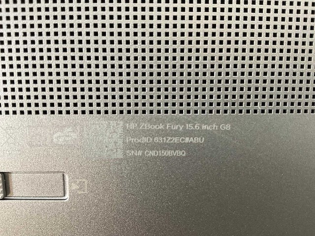 Hp zbook fury g8 15.6”, core(tm) i9 11th gen, 64 gb ram, 1 tb nvme, nvidia rtx a2000 4 gb mobile workstation - afbeelding 6 van  6