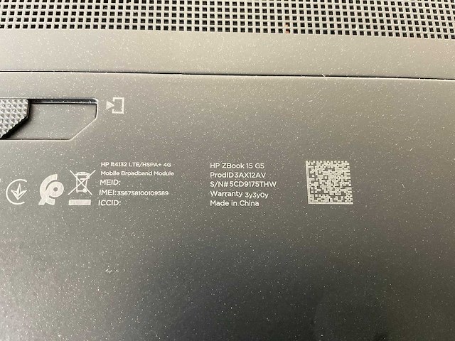 Hp zbook g5 15.5”, core(tm) i7 8th gen, 32 gb ram, 512 gb nvme, nvidia quadro p2000 mobile 4gb mobile workstation - afbeelding 7 van  7