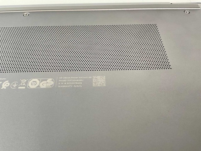 Hp zbook power g8 15.6”, core(tm) i9 11th gen, 64 gb ram, no hdd, nvidia rtx a2000 4 gb mobile workstation - afbeelding 7 van  7