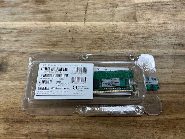 Hpe 16gb 2rx8 pc4-2133p-e-15 stnd kit - afbeelding 2 van  3