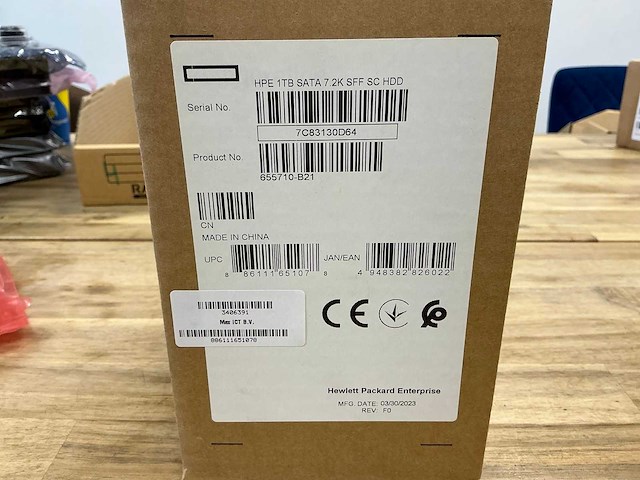Hpe 1tb sata 7.2k sff sc hdd 655710-b21 - afbeelding 3 van  4