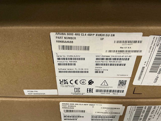 Hpe aruba 6000 48g cl4 4sfp swch eu en (5x) - afbeelding 3 van  3