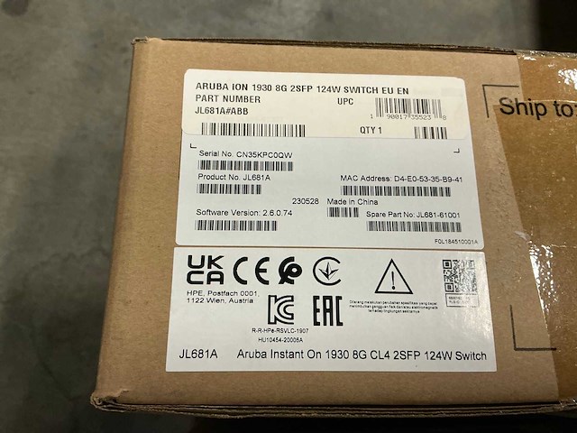 Hpe aruba ion 1930 8g 2sfp 124w switch eu en - afbeelding 3 van  3
