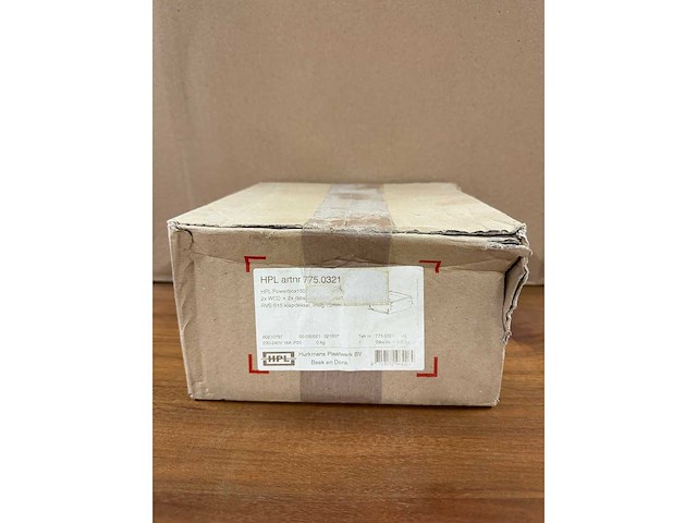 Hpl - 775.0321 - powerbox 150 instort 55 mm 2xwcd+2xdata-uitsparing rvs s15 klapdeksel - afbeelding 2 van  4