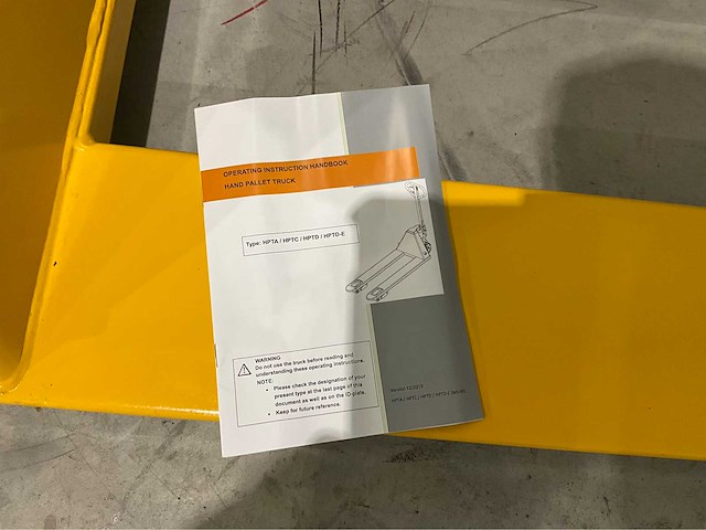 Hpt-a - 2026 - 2500 geel - hand hydraulische palletwagen - afbeelding 7 van  15
