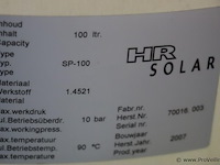 Hr solar zonne-boiler type sp-100 - afbeelding 3 van  3