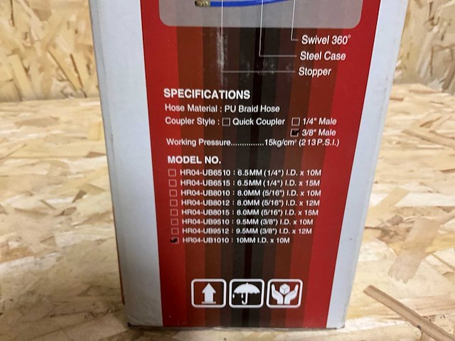 Hr04 luchtslanghaspel 10mm i.d. x 10 meter - afbeelding 3 van  3