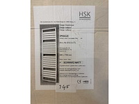 Hsk - designradiator 600x1720 mm mat zwart - afbeelding 2 van  3