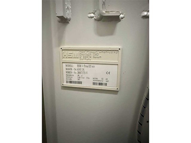 Hsm - v-press 820 eco - afvalpers - afbeelding 4 van  4