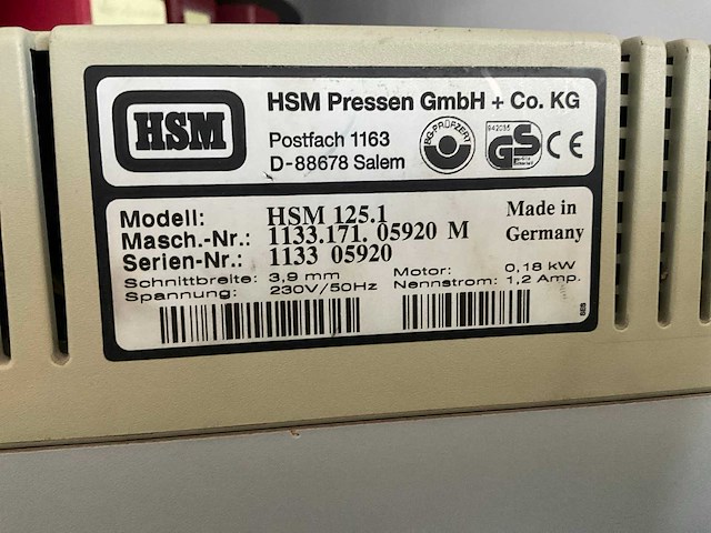 Hsm 125.1 papiervernietiger - afbeelding 3 van  5
