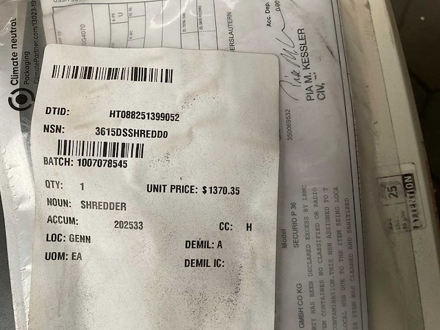 Hsm p36 papiershredder - afbeelding 5 van  7