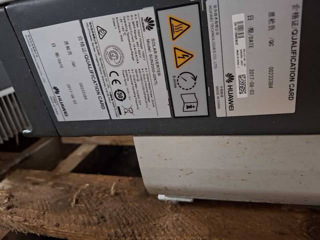 Huawai - 2017 - sun2000-17ktl - zonne-energie omvormer (6x) - afbeelding 2 van  2