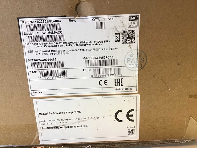 Huawei s5731-h48p4xc 52 port poe+ switch cloudengine | nieuw - afbeelding 6 van  7