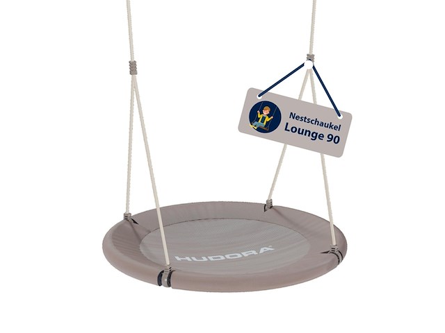 Hudora nestschommel lounge in hoogte verstelbaar sand - afbeelding 4 van  5
