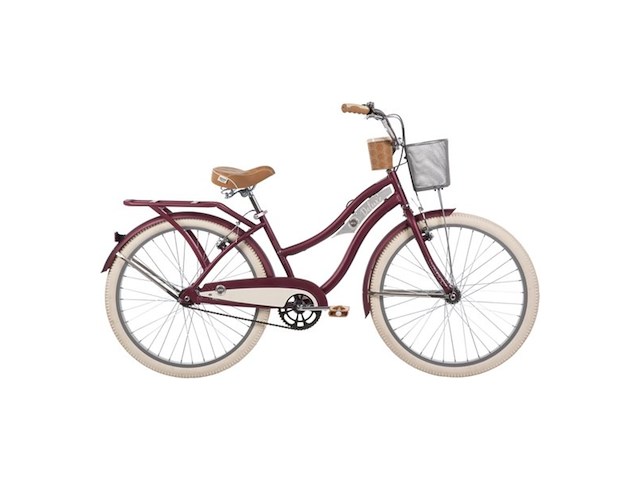Huffy deluxe 26 inch cruiser fiets donkerrood - afbeelding 1 van  6