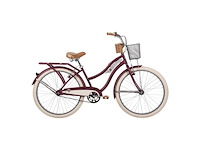 Huffy deluxe 26 inch cruiser fiets donkerrood - afbeelding 1 van  6