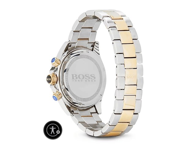 Hugo boss chronograph - two tone herenhorloge - afbeelding 3 van  3