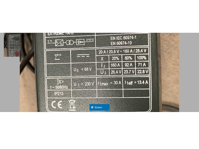 Hugong extreme 160 elektrode lasapparaat - afbeelding 7 van  7