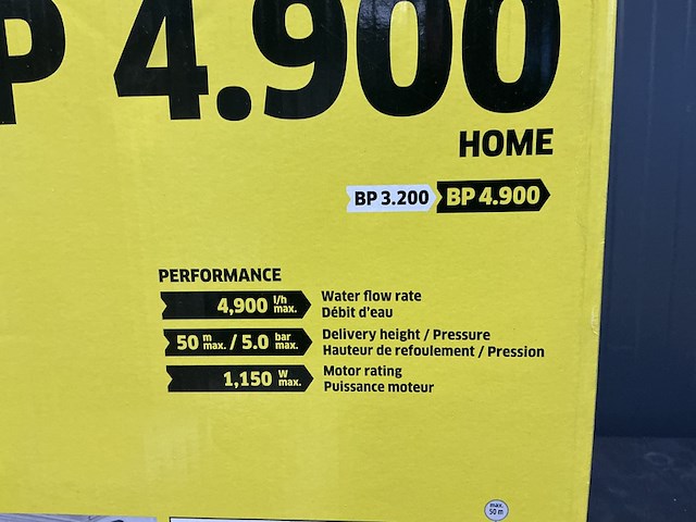 Huishoudelijke waterpomp kärcher, bp 4.900, zwart /geel - afbeelding 4 van  5
