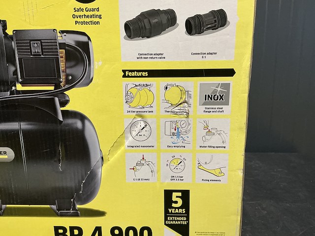 Huishoudelijke waterpomp kärcher, bp 4.900, zwart /geel - afbeelding 5 van  5