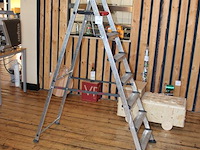 Huishoudtrap altrex met zes treden en bordes. - afbeelding 2 van  2