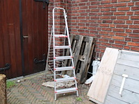 Huishoudtrap antrex met vijf treden en bordes. - afbeelding 1 van  2